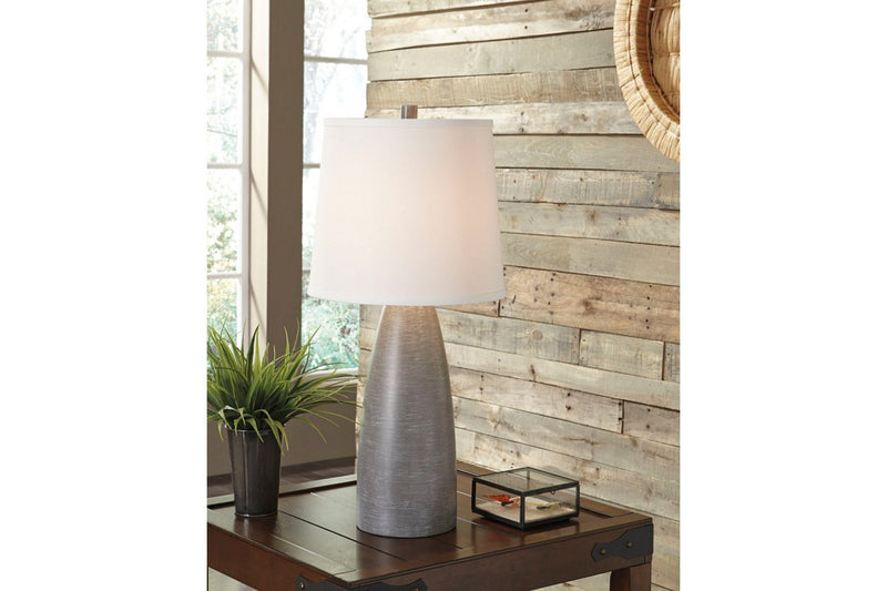 Shavontae Gray Table Lamp (Set of 2) - Lara FurnitureTable Lamp Pair