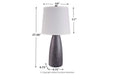 Shavontae Gray Table Lamp (Set of 2) - Gate FurnitureTable Lamp Pair