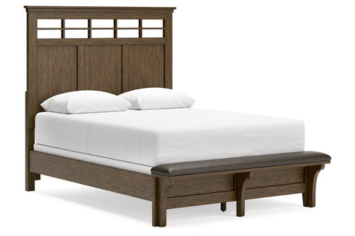 Shawbeck Dark Brown Queen Panel Bed - Gate FurnitureQueen Bed