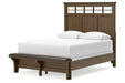 Shawbeck Dark Brown Queen Panel Bed - Gate FurnitureQueen Bed