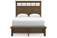 Shawbeck Dark Brown Queen Panel Bed - Gate FurnitureQueen Bed