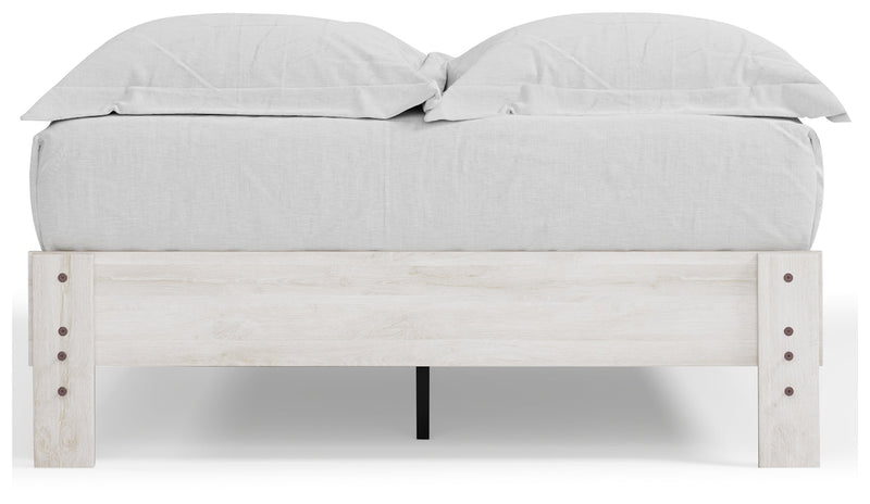 Shawburn Full Platform Bed with Dresser and 2 Nightstands in Whitewash - PKG016214