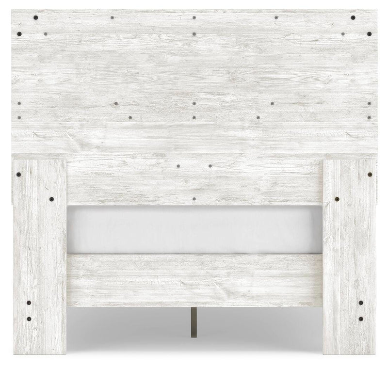 Shawburn Full Platform Bed with Dresser in White/Dark Charcoal Gray - PKG016224