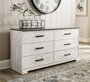Shawburn Full Platform Bed with Dresser in Whitewash - PKG016208