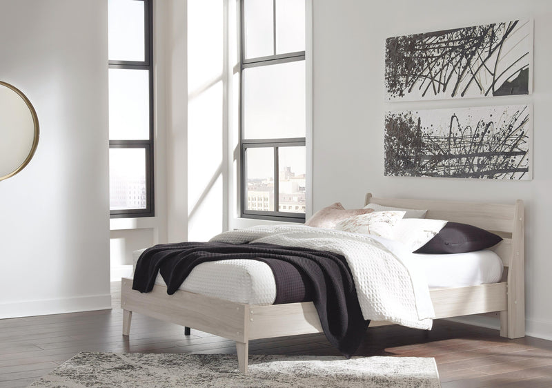 Shawburn Queen Crossbuck Panel Headboard, Dresser and 2 Nightstands in Whitewash - PKG009317