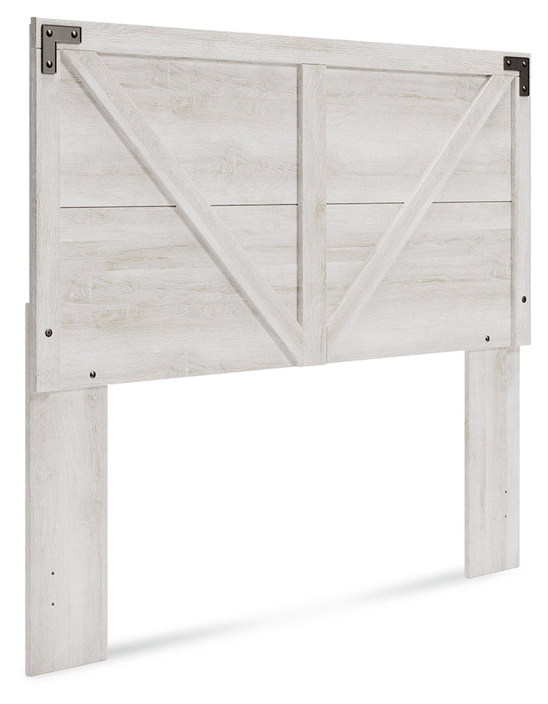 Shawburn Queen Panel Headboard with Dresser and 2 Nightstands in Whitewash - PKG016191