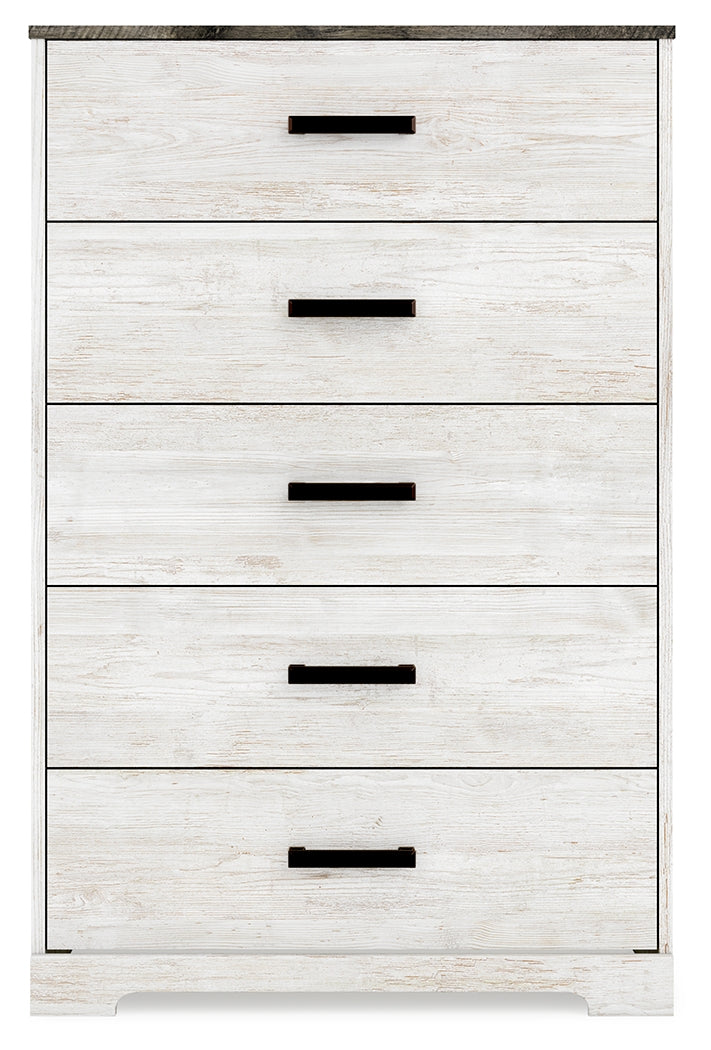 Shawburn Whitewash and Charcoal Gray Platform Bedroom Set from Ashley - Lara Furniture
