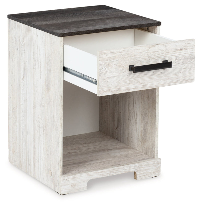 Shawburn Whitewash and Charcoal Gray Platform Bedroom Set from Ashley - Lara Furniture