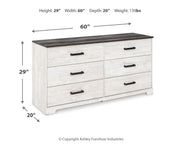 Shawburn Whitewash and Charcoal Gray Platform Bedroom Set from Ashley - Lara Furniture