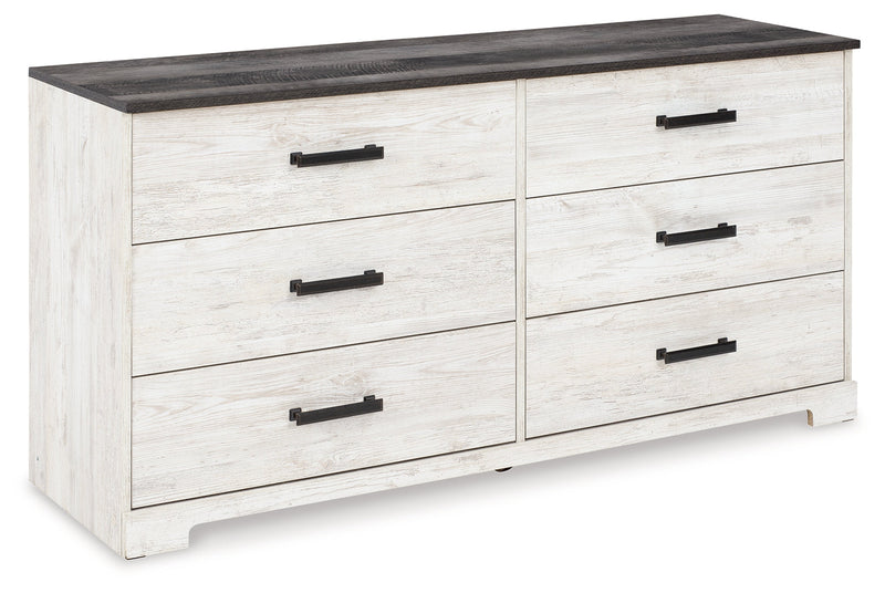 Shawburn Whitewash and Charcoal Gray Platform Bedroom Set from Ashley - Lara Furniture