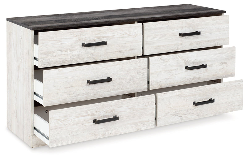 Shawburn Whitewash and Charcoal Gray Platform Bedroom Set from Ashley - Lara Furniture