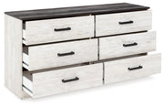Shawburn Whitewash and Charcoal Gray Platform Bedroom Set from Ashley - Lara Furniture
