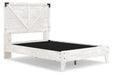 Shawburn White/Dark Charcoal Gray Full Crossbuck Panel Platform Bed - Gate FurnitureFull Bed