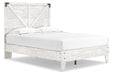 Shawburn White/Dark Charcoal Gray Full Crossbuck Panel Platform Bed - Gate FurnitureFull Bed