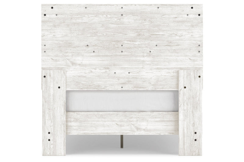 Shawburn White/Dark Charcoal Gray Full Crossbuck Panel Platform Bed - Gate FurnitureFull Bed