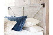 Shawburn White/Dark Charcoal Gray Full Crossbuck Panel Platform Bed - Gate FurnitureFull Bed