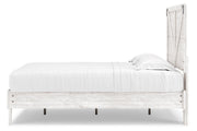 Shawburn White/Dark Charcoal Gray Full Crossbuck Panel Platform Bed - Gate FurnitureFull Bed