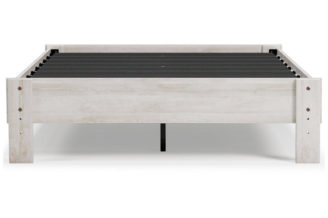 Shawburn Whitewash Full Platform Bed - Gate FurnitureFull Bed