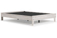 Shawburn Whitewash Queen Platform Bed - Gate FurnitureQueen Bed