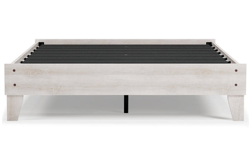 Shawburn Whitewash Queen Platform Bed - Gate FurnitureQueen Bed