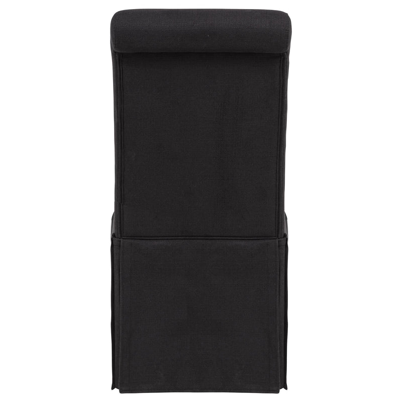 Shawna Upholstered Skirted Side Chair Black (Set of 2) - 193912BLK