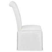 Shawna Upholstered Skirted Side Chair White (Set of 2) - 193912WHT