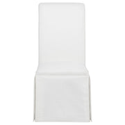 Shawna Upholstered Skirted Side Chair White (Set of 2) - 193912WHT
