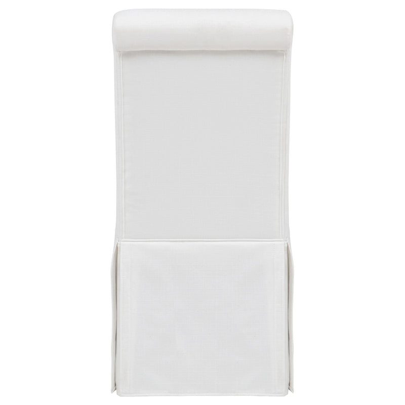 Shawna Upholstered Skirted Side Chair White (Set of 2) - 193912WHT