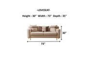 Shelby 3-pieces (Sofa & 2 Chair) Livingroom Set Beige in Beige - 101-SHE-ORK-311