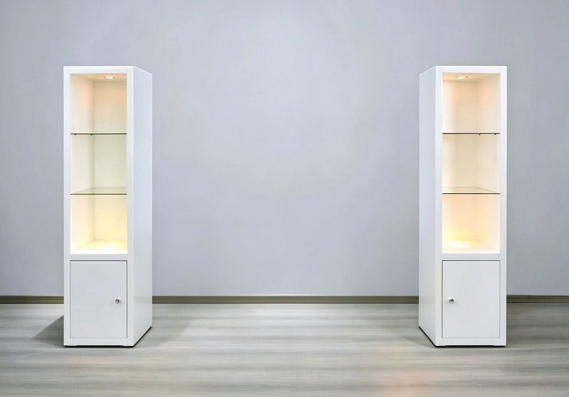 SHELF1001LFT – Display Shelves with Fireplace TV Stand 21.7"×15.7"×74.8" (WHITE) - 210000007900