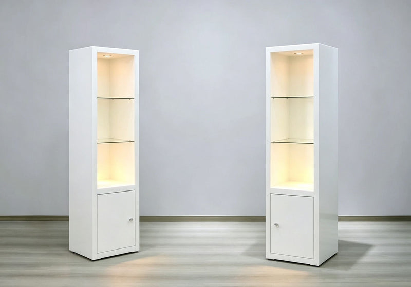 SHELF1001LFT – Display Shelves with Fireplace TV Stand 21.7"×15.7"×74.8" (WHITE) - 210000007900