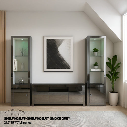 SHELF1002LFT – Display Shelves 21.7"×15.7"×74.8" (GREY) - 210000007901