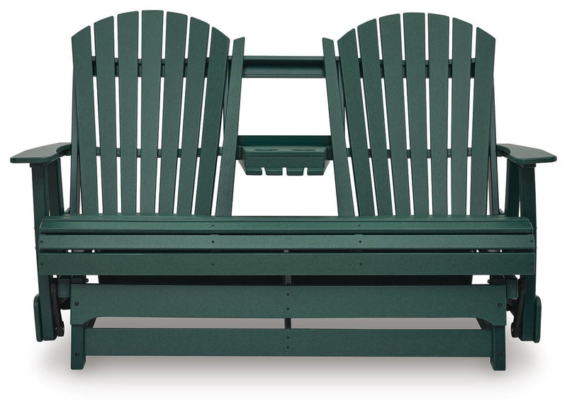 Shell Beach Green Outdoor Loveseat Glider - PCP115-835