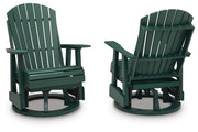 Shell Beach Green Outdoor Swivel Glider Chair - PCP115-820