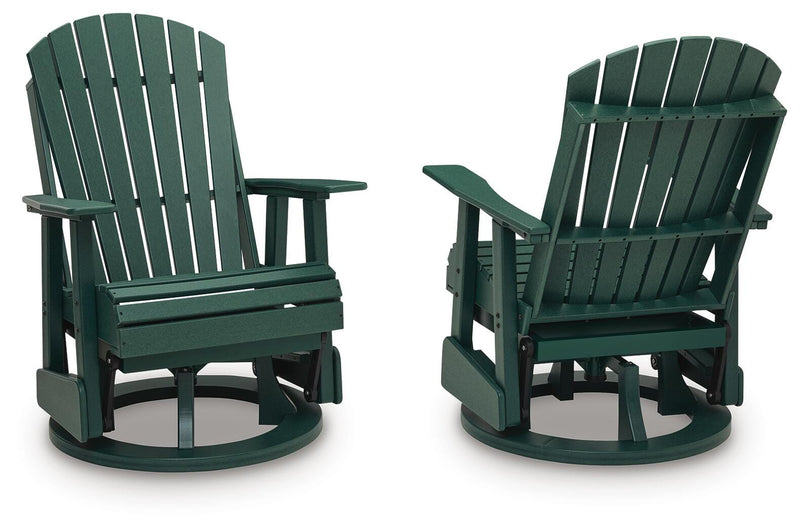 Shell Beach Green Outdoor Swivel Glider Chair - PCP115-820