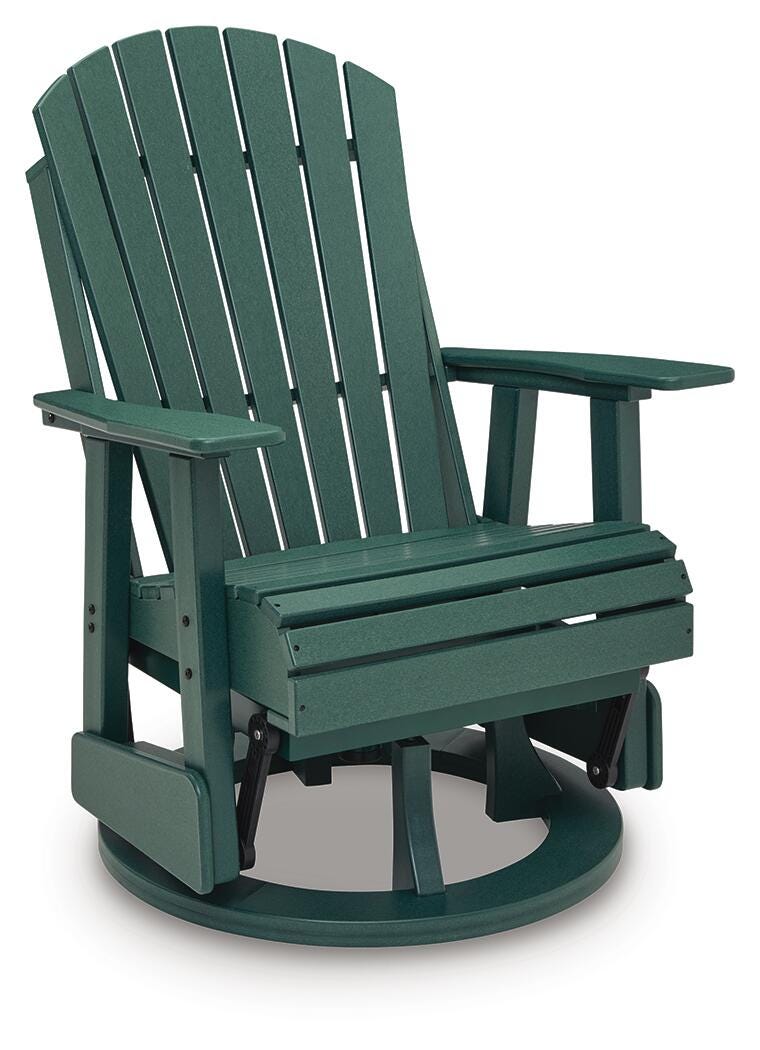 Shell Beach Green Outdoor Swivel Glider Chair - PCP115-820