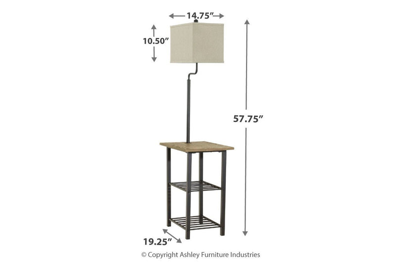 Shianne Black Floor Lamp - Lara FurnitureFloor Lamps
