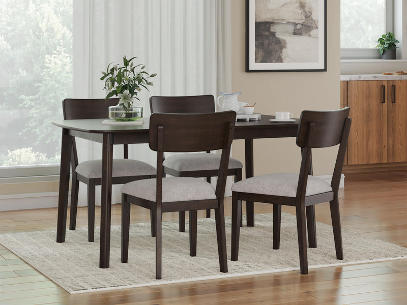 Shorbyn Merlot Dining Table and 4 Chairs (Set of 5) - PCD607-225