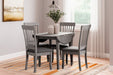 Shullden Gray Dining Table and 4 Chairs - Gate FurnitureDining Room Set