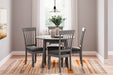 Shullden Gray Dining Table and 4 Chairs - Gate FurnitureDining Room Set