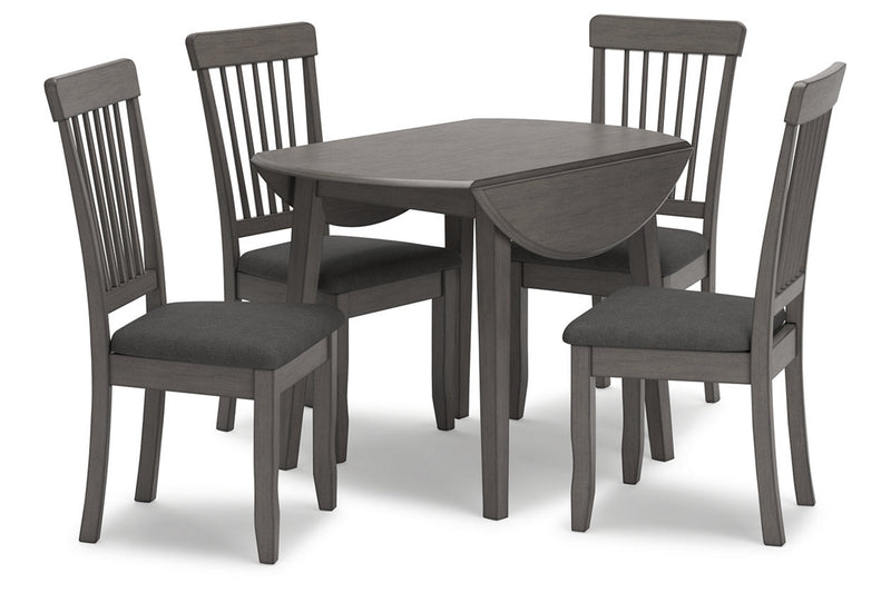 Shullden Gray Dining Table and 4 Chairs - Lara FurnitureDining Room Set