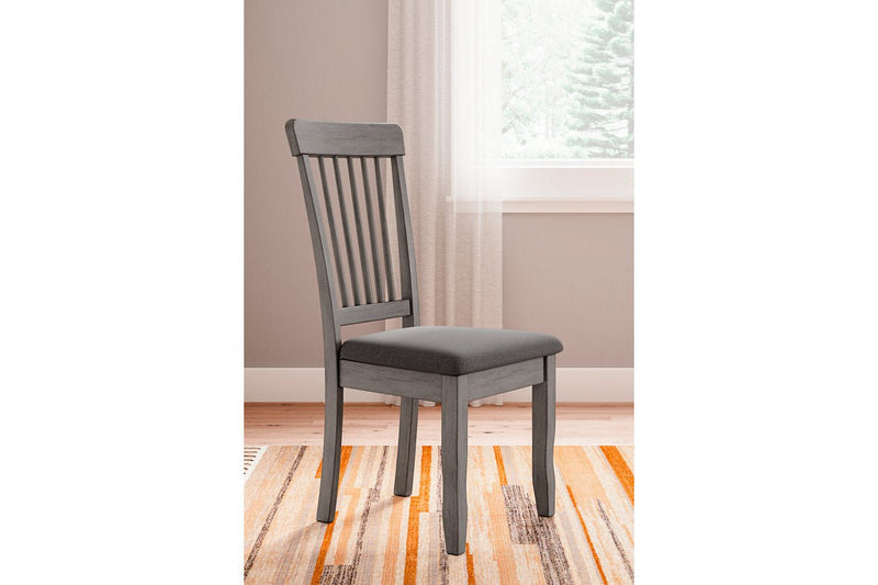 Shullden Gray Dining Table and 4 Chairs - Lara FurnitureDining Room Set
