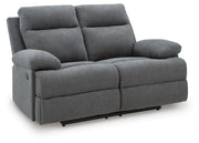 Side-Swipe Charcoal Reclining Loveseat - PC9140686