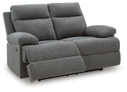 Side-Swipe Charcoal Reclining Loveseat - PC9140686