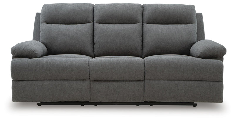 Side-Swipe Charcoal Reclining Sofa with Drop Down Table - PC9140689