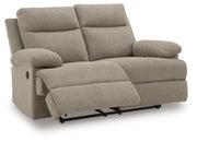 Side-Swipe Mocha Reclining Loveseat - PC9140586