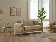 Siderno Convertible Sofa in Beige - 200-SIM-SID-VELVET260-3