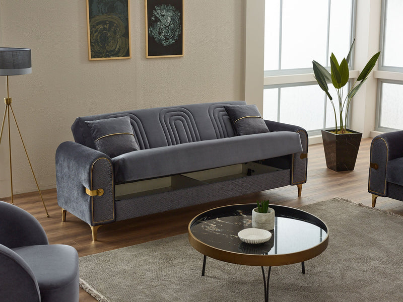 Siderno Convertible Sofa in Beige - 200-SIM-SID-VELVET260-3