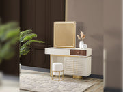Sidney Bedroom (Queen Frame With Headboard & Dresser With Mirror & Ottoman & 2 Nightstand) - 200-ELIF-SID-A201-QBED-SET