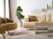 Sidney Convertible Loveseat in Beige - 200-ELIF-SID-A206-2